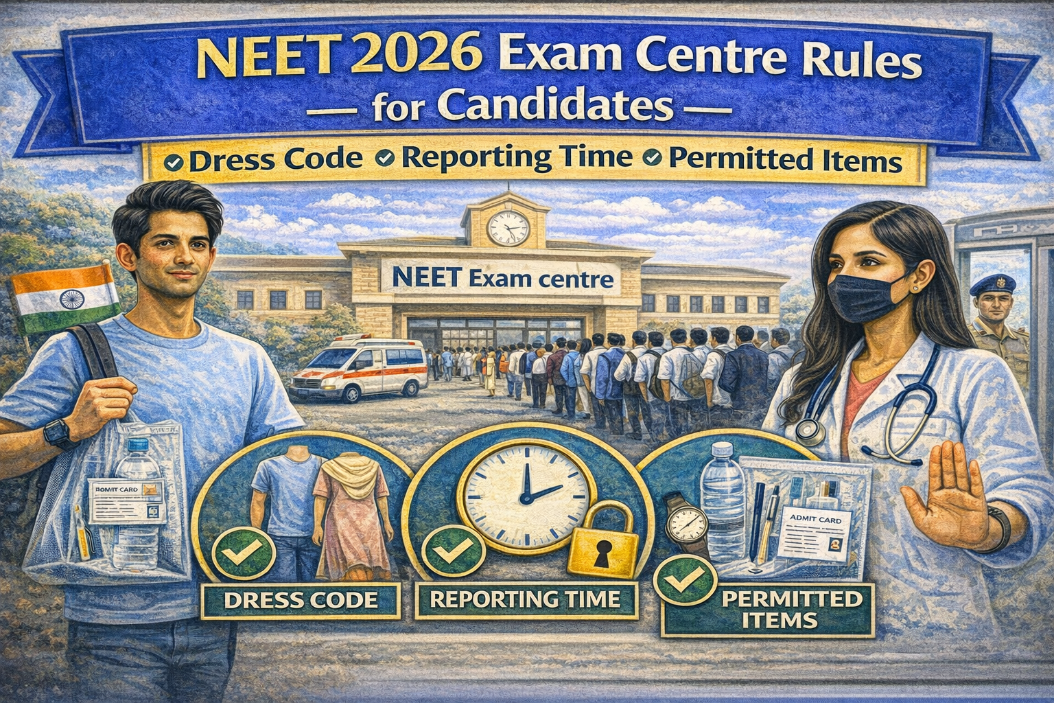 NEET 2026 Exam Centre Rules for Candidates – Dress Code, Reporting Time & Permitted Items